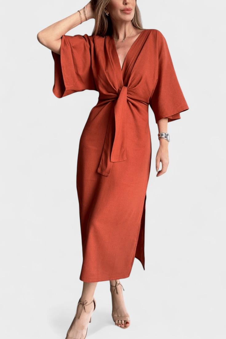Ainhoa™ Midi šaty Oranžová