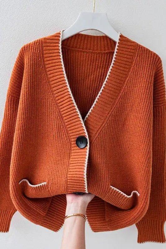 Aisha | Oversized kardigan Oranžová