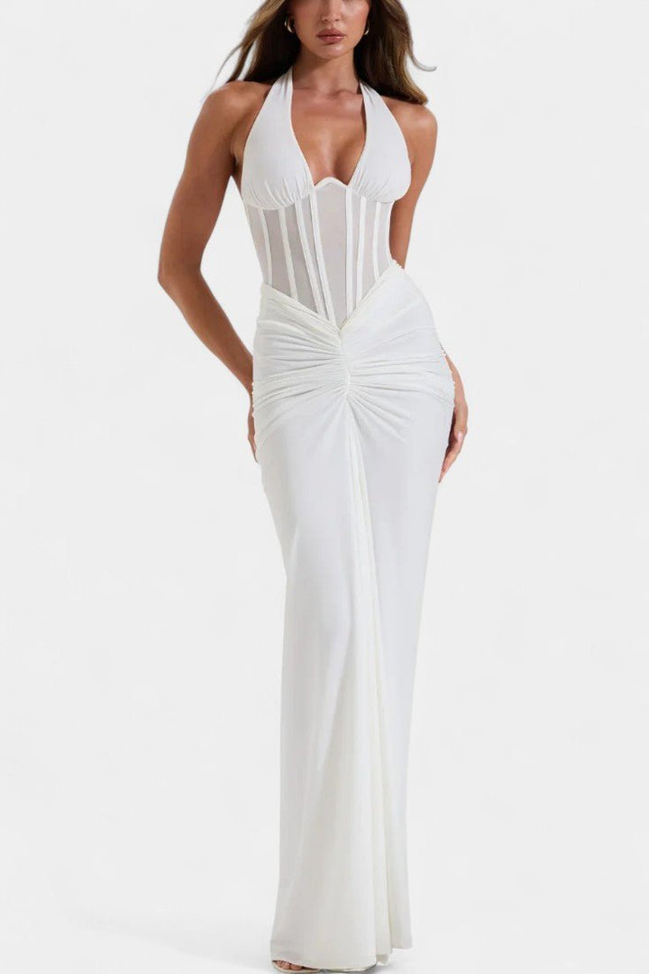 Angelina™ | Stylový maxi sukně Bílá