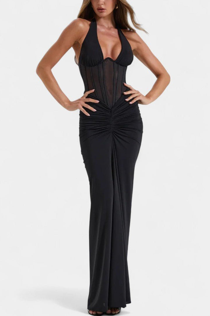 Angelina™ | Stylový maxi sukně Černá