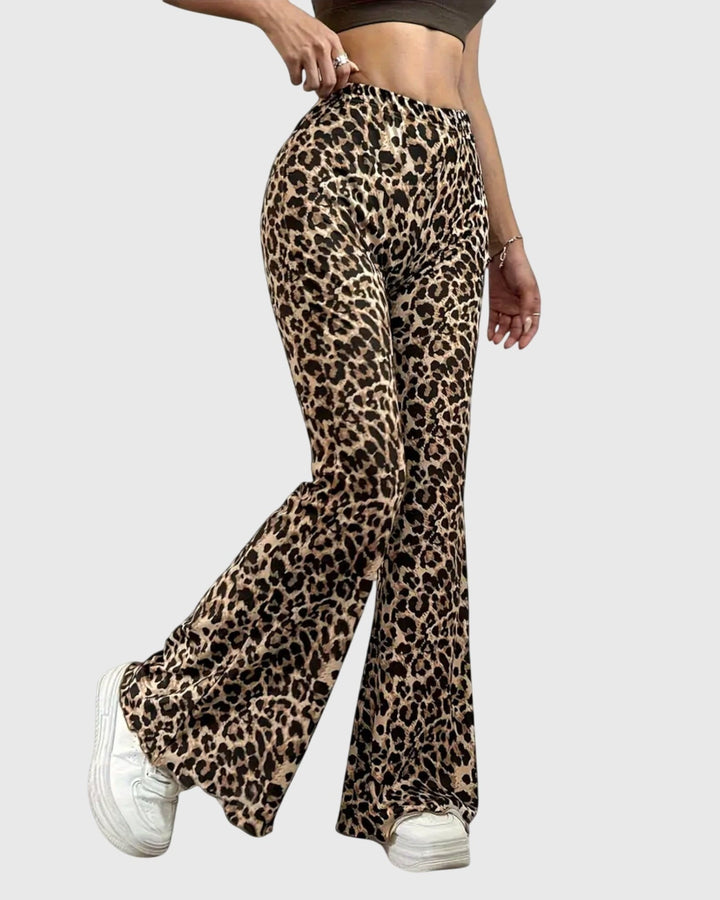 Bootcut™ | Leopardí kalhoty