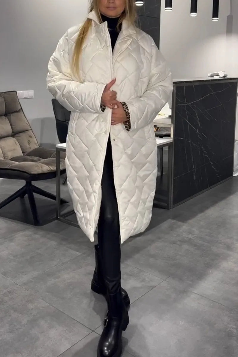 Éclati™ | Elegantní prošívaný kabát Bílá