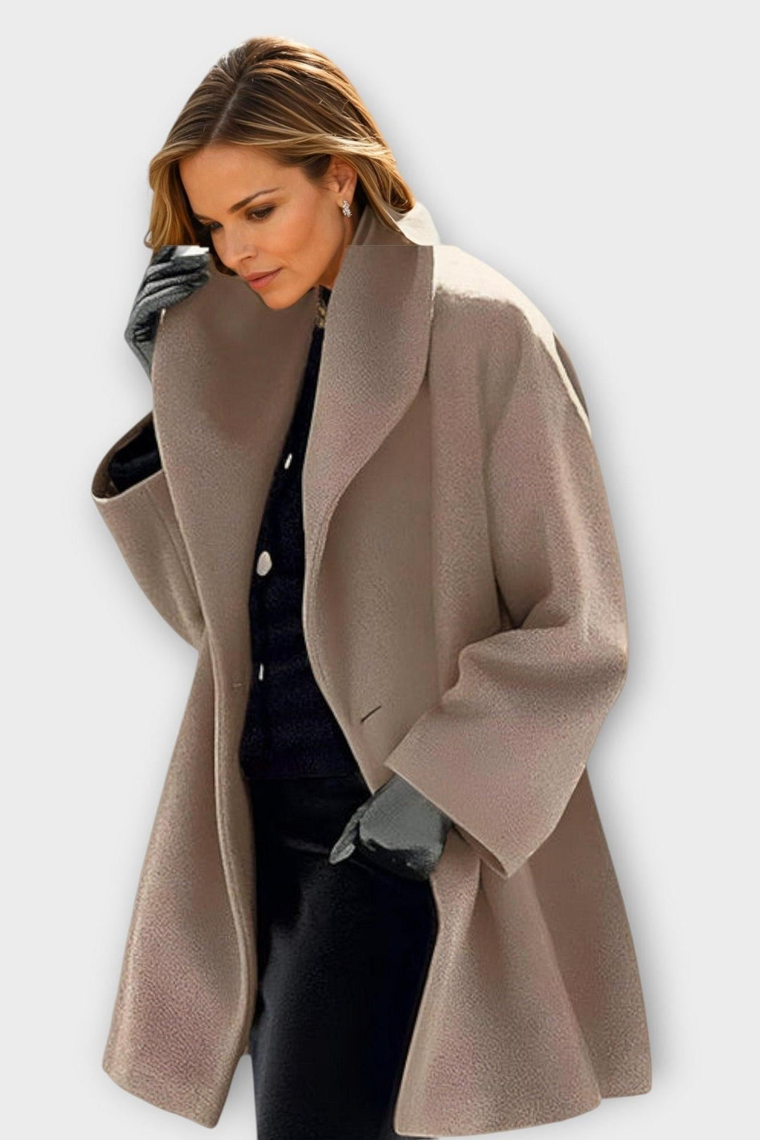 Elysia™ | Vlněný kabát Khaki