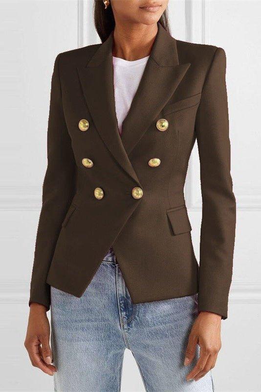 Odette | Blazer Tmavě hnědá
