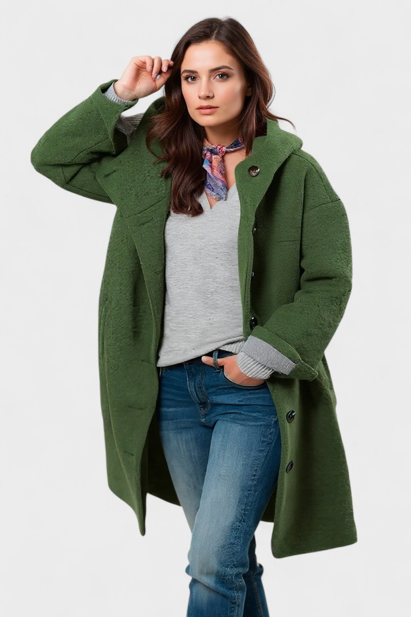 Freja™ | Lehký elegantní kabát Zelená