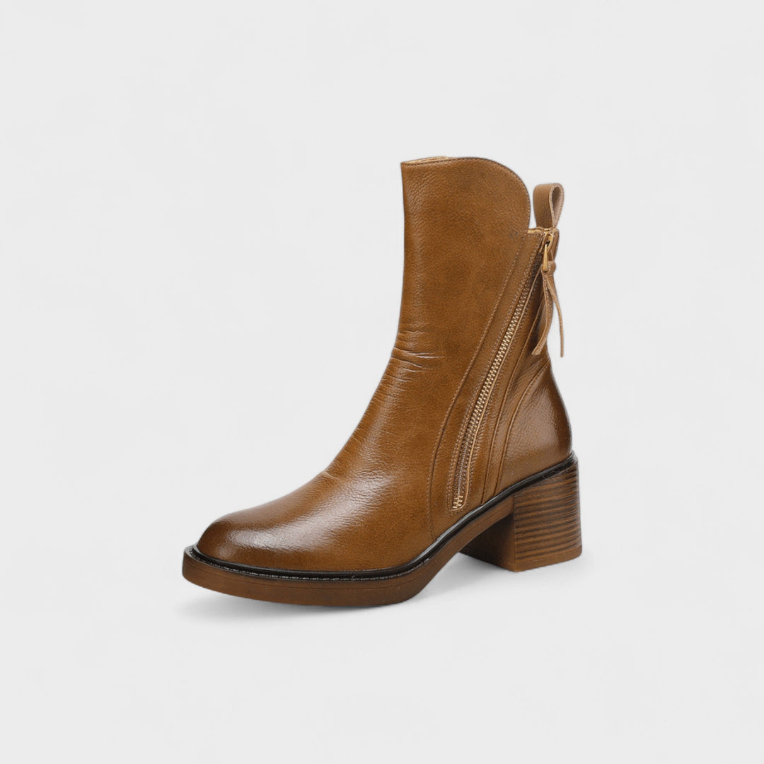 Irina™ | Elegantní kotníkové boty v moderním stylu Hnědá