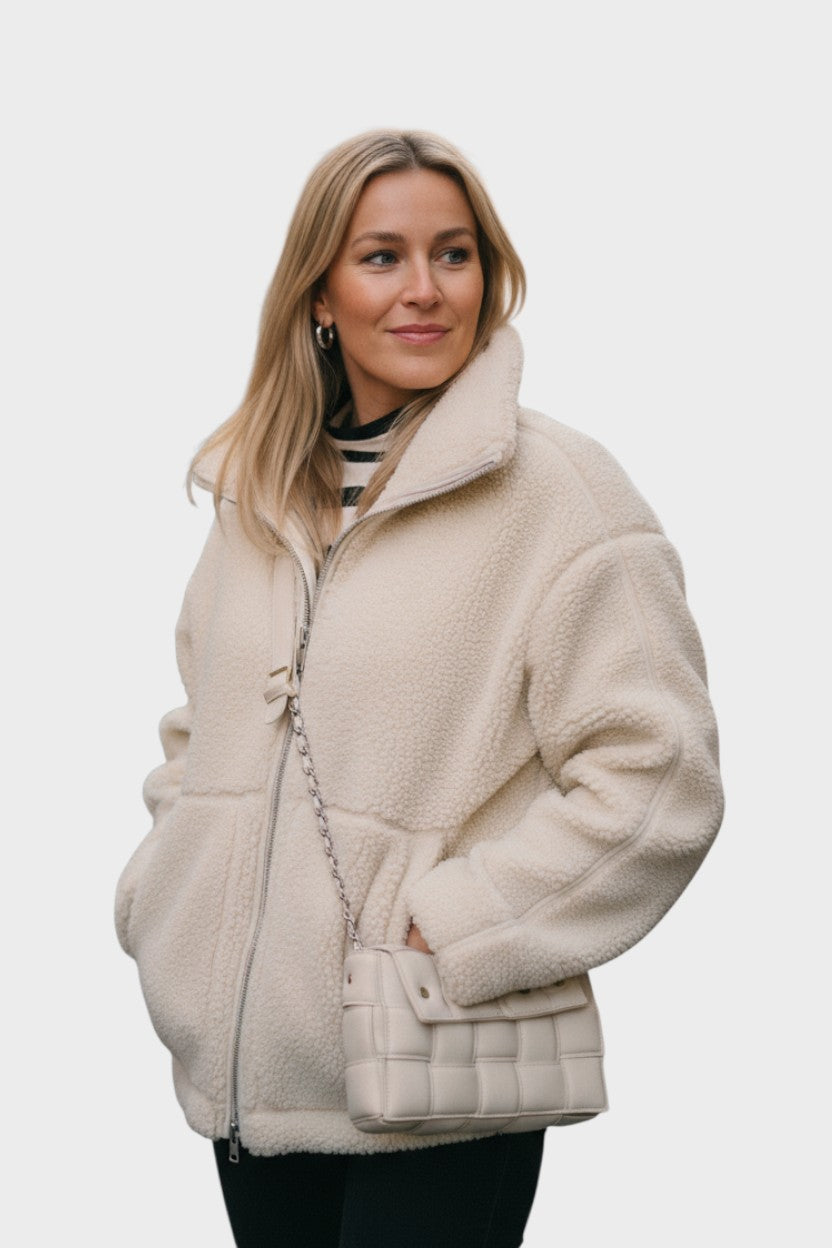 Kaja™ | Elegantní teddy plášť Krémová