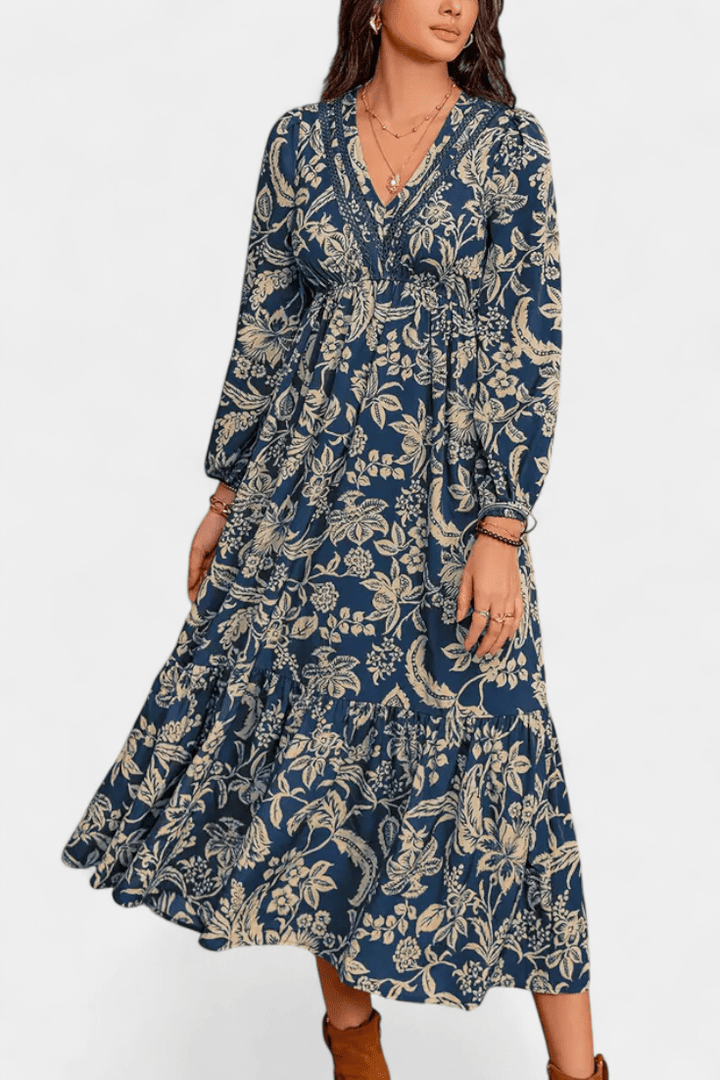 Karla | Boho šaty Modrá