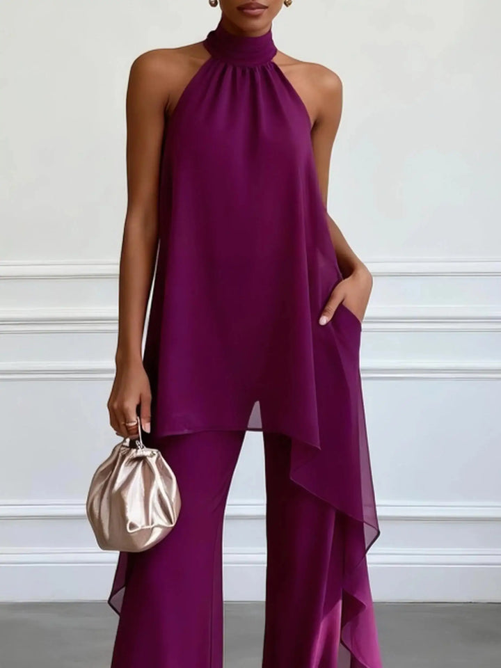 Viola | Elegantní souprava s ramínky a kalhotami
