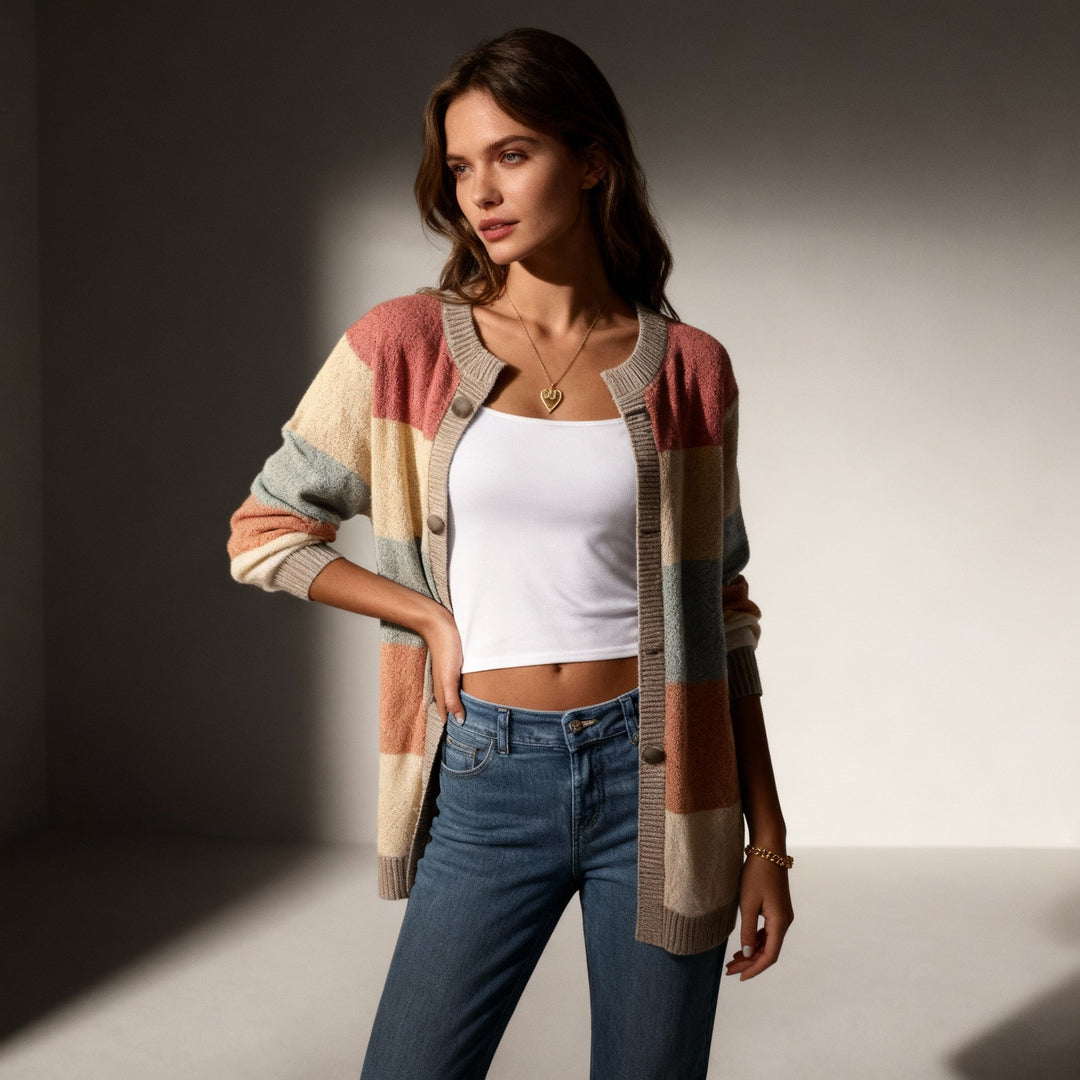 Lenka | Elegantní pruhovaný kardigan